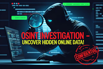 conduct a deep osint investigation to uncover hidden online data on any person