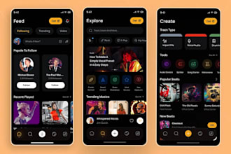 develop beat maker app, entertainment app, ai music generator like bandlab app