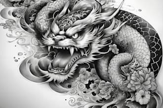 create a traditional or old school style tattoo design