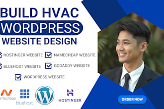 design hvac, construction, roofing, real estate, plumbing, contractor website