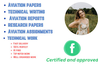do aviation reports, research, content writing and manual assignment