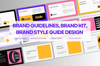 create brand corporate identity, brand style guide, brand book, brand kit, logo