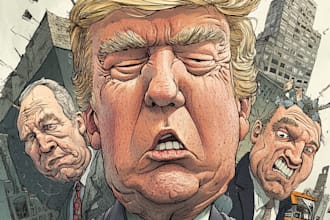 create digital political cartoon for political cartoon