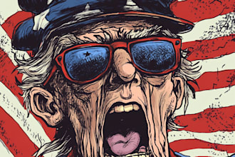 stunning digital political cartoon for political cartoon