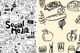 create cute doodle and line art coloring pages for kids and adults