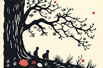 create a linocut illustration