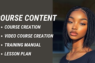 course content training manual video course creation lesson plan