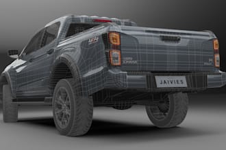 make a 3d vehicle, car, truck automobile, sportcar model, 3d car design 3d model