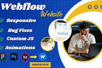 made modern webflow website fix bugs figma to webflow design
