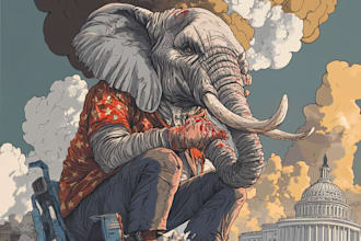 stunningly draw your editorial or political cartoon