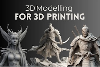 create custom 3d model 3d sculpt obj stl for 3d printing in resin and filament
