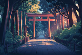 create background anime 2d