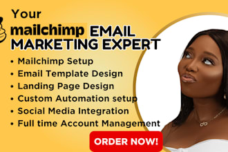 manage mailchimp email marketing campaign, be expert mailchimp template design