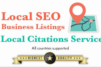 create 100 plus high quality local citations for USA, UK, canada, australia