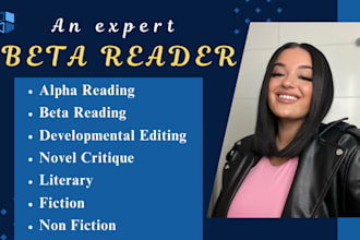 alpha beta read provide feedback your fiction non fiction novel book manuscript