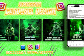 design instagram carousel, instagram post, linkedin carousel