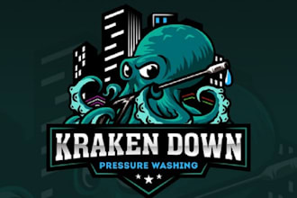 design attractive minimal pressure washing logo
