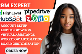 setup, integrate pipedrive crm, zoho crm close hubspot gohighlevel automation