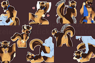 draw nsfw furry stickers animated stickers for telegram and discord chats