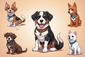 draw an awesome pet cartoon portrait