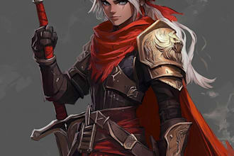 create game character art in unique style