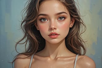 draw your picture like a digital oil painting portrait gift