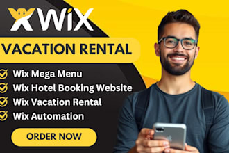 design wix hotel booking website wix mega menu wix automation vacation rental