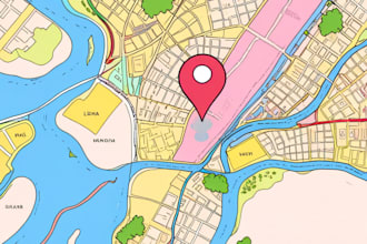 draw your custom map location drawing in vector