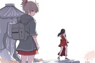 draw your character in anime pencil sketch style