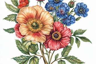 create your flowers fruits vegetable and botanical plants