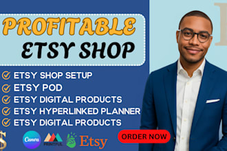 etsy digital products design etsy shop setup etsy seolisting hyperlinked planner