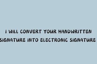 do electronic signature for handwritten