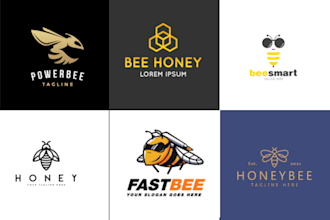 do honey bee, honeycomb, nature, beehive, vintage, organic and buzzing logo
