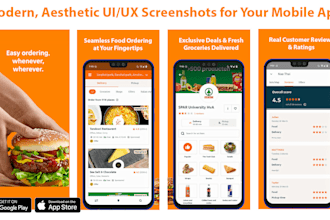 design attractive app store and play store screenshots for your mobile app