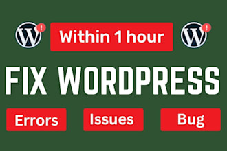 wordpress fix, fix wordpress bug, fix wordpress issues, fix wordpress errors