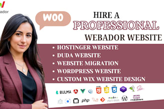 create a professional webador website for your business