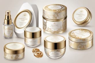 create elegant cosmetic product packaging design label