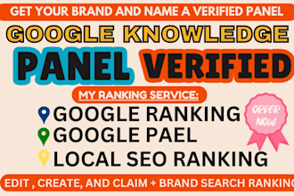 create a google knowledge panel and knowledge graph for author or any category