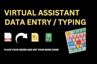 do fast typing job, retype pdf pages, scanned documents and images, your typist