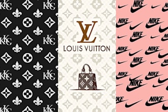 design a seamless luxury monogram pattern for your brand