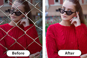 do any photoshop editing, add or remove objects, retouching