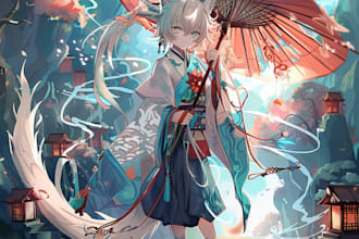 paint anything you want in manga or anime style,fan art