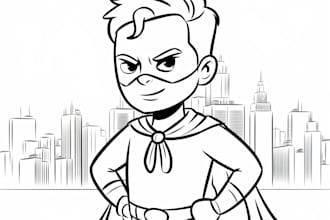 make super hero comic character sketch