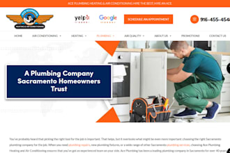 plumbing handyman hvac contractor solar roofing electrician construction website
