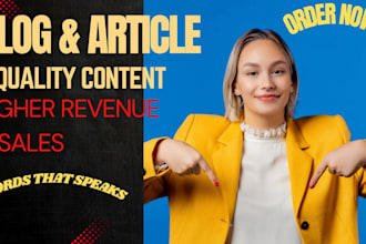 do SEO article writing, blog writing and all writing