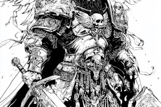 draw warhammer concept art and illustration, no ai