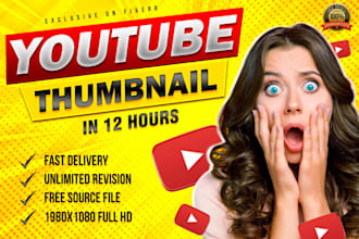 design viral and amazing catchy youtube thumbnail