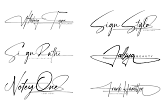 design luxury handwritten autograph cursive signature logo