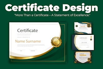 make professional certificate design, gift card and  coupons