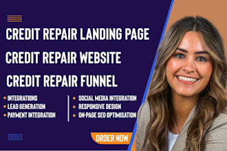 build credit repair website, credit repair landing page